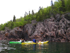 Fun kayaking in Lake Superior. Photo credit: Natalie Lucier