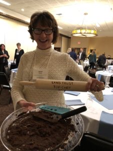 Janet Smith won the 2018 Potluck Dessert Competition with a melt-in-your-mouth chocolate mousse cake.
